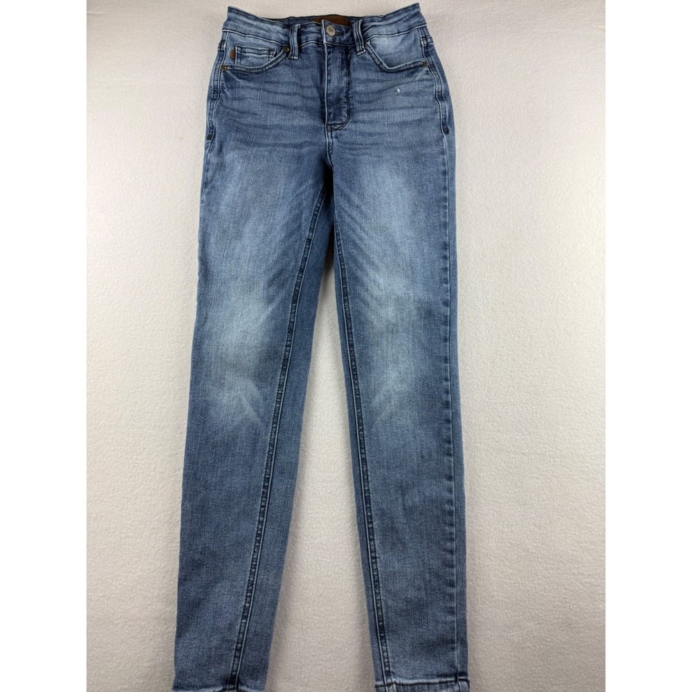 Judy Blue Los Angeles Womens Skinny Fit High Rise Medium Wash Denim Jeans 1/25